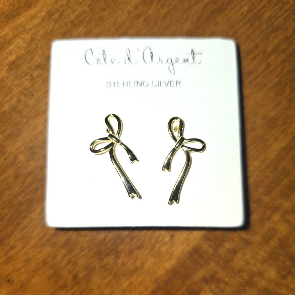 Cate d'Argent Bow Earrings